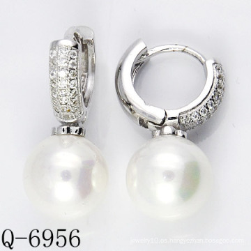 Los últimos estilos cultivaron los pendientes 925 de la perla (Q-6956)